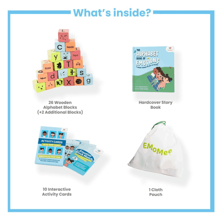 3 - in - 1 ABC Blocks Kit | Pack of 5 - Emomee
