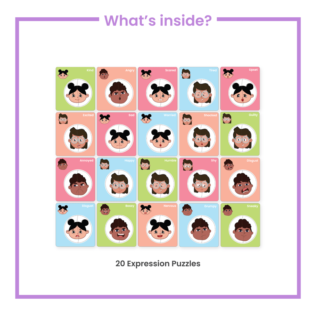 3 Piece Mood Matching Puzzle - Emomee
