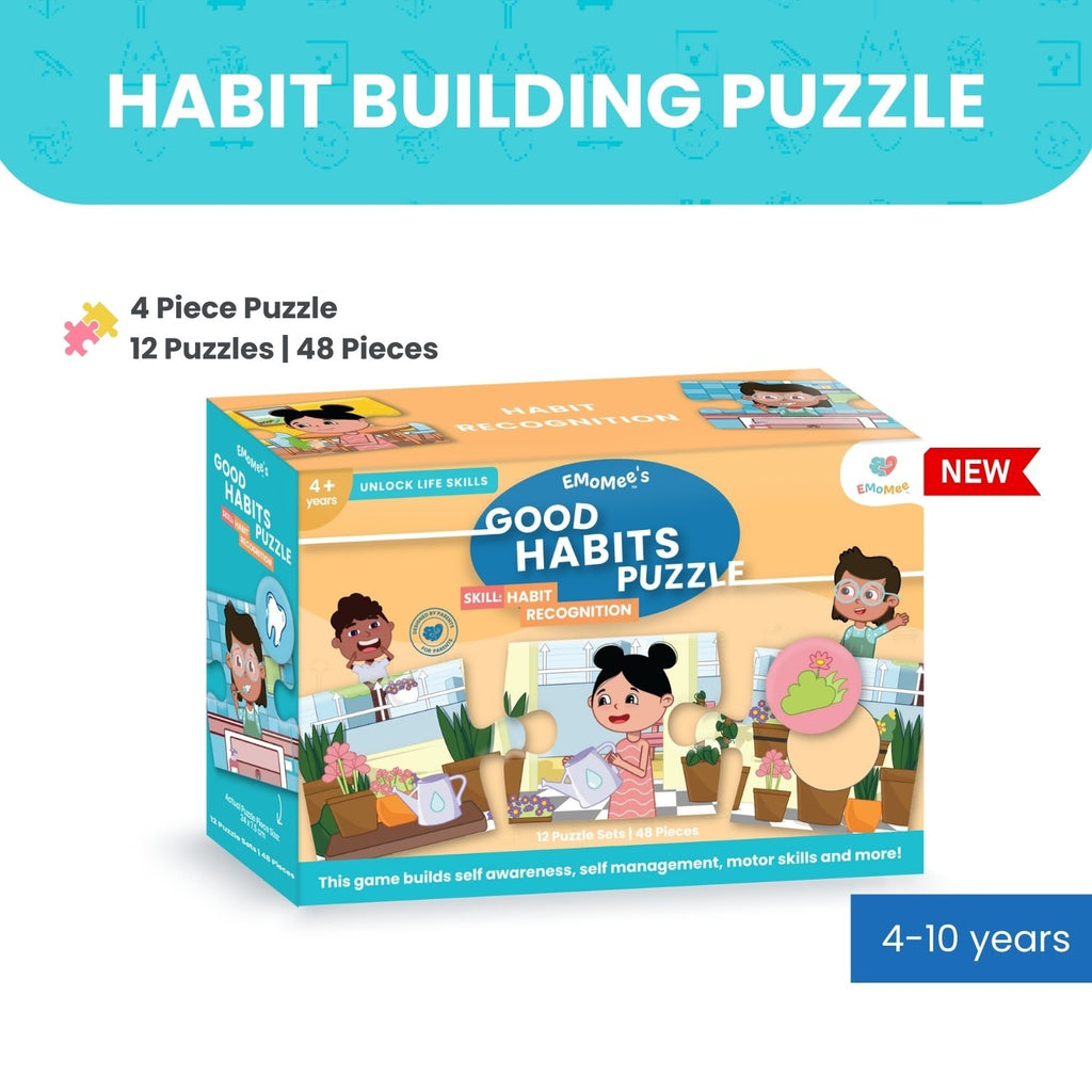 4 Piece Good Habits Puzzle - Emomee