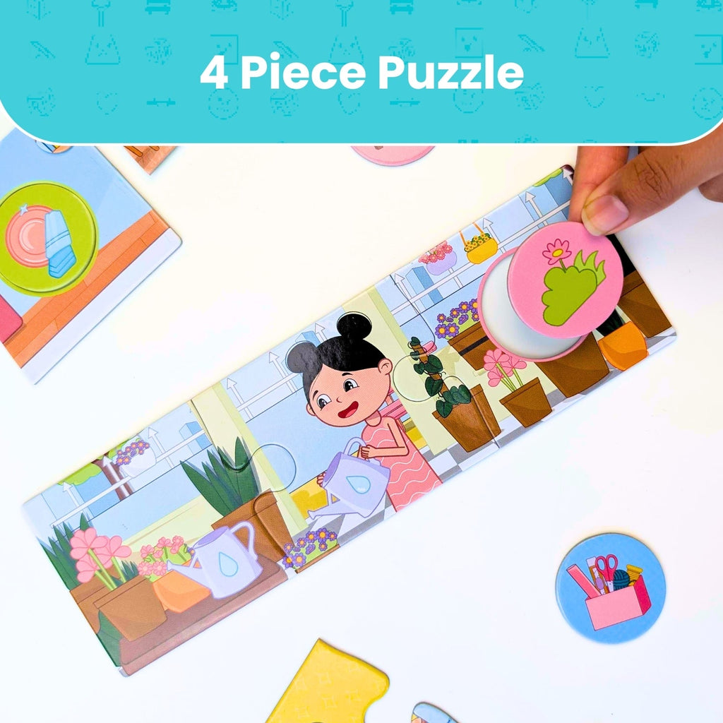 4 Piece Good Habits Puzzle - Emomee