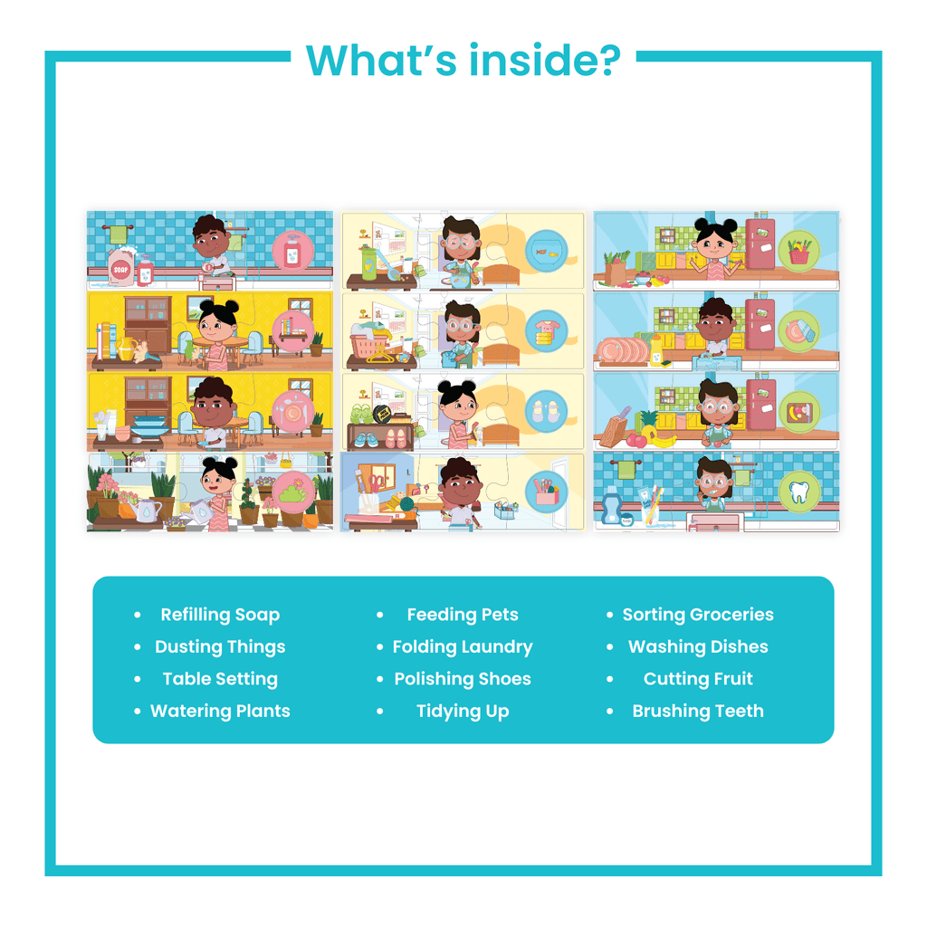 4 Piece Good Habits Puzzle - Emomee